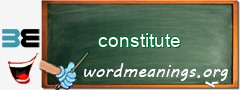 WordMeaning blackboard for constitute